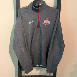 Nike Dri-Fit Ohio State Quarterzip in Gray